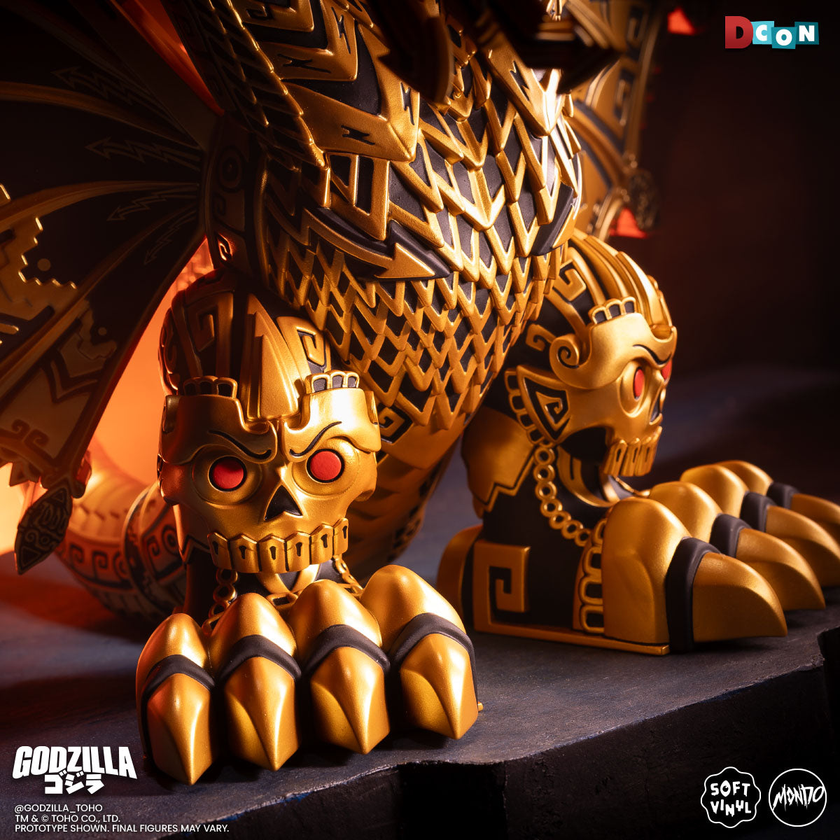 King Ghidorah - Vinyl Designer Figure by Urban Aztec - Golden
