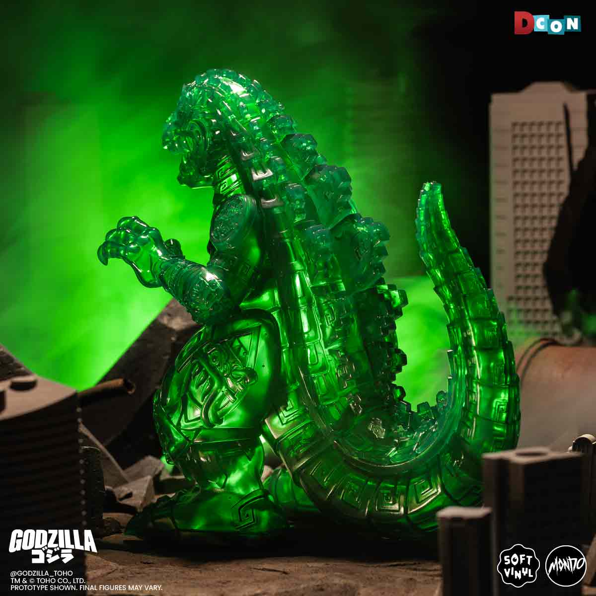 置物 addictive of green Godzilla - Vinyl Designer Figure by Urban Aztec - Jade Variant – Mondo