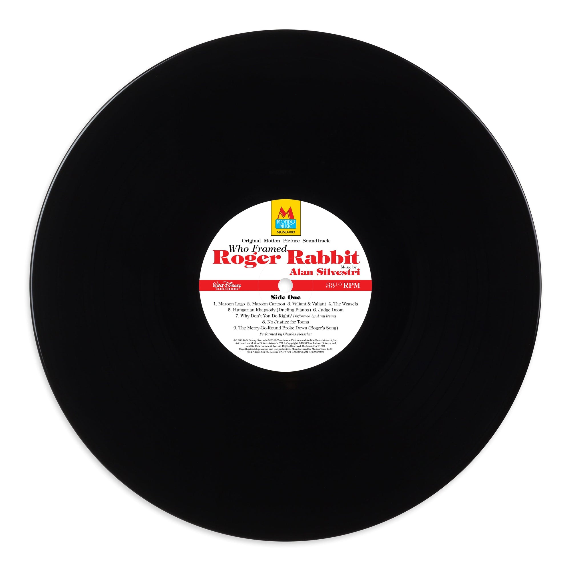 Who Framed Roger Rabbit – Original Motion Picture Soundtrack LP – Mondo