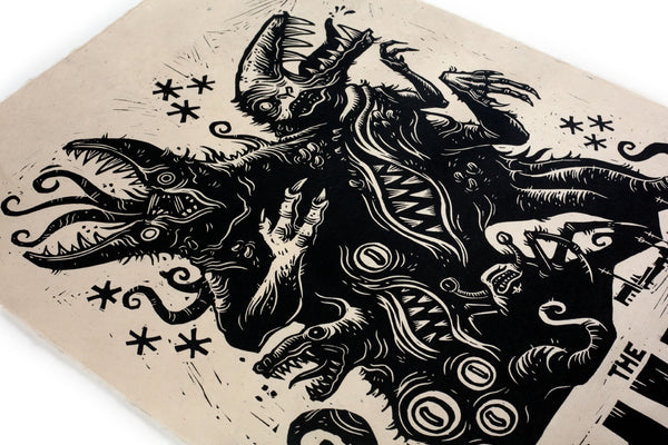 The Thing Linocut Poster