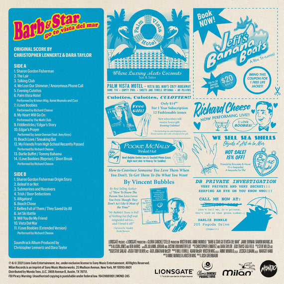 Barb and Star Go to Vista Del Mar  - Original Motion Picture Soundtrack LP