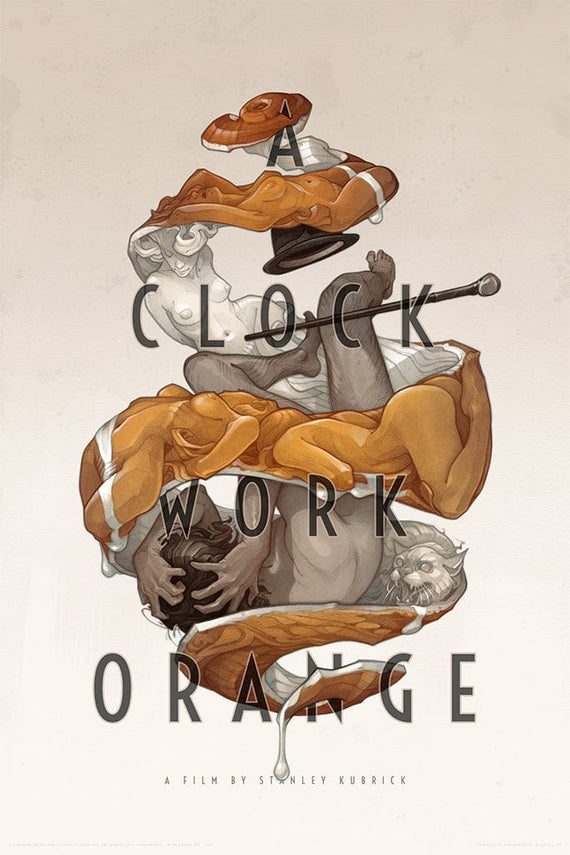 A Clockwork Orange Screenprinted Poster