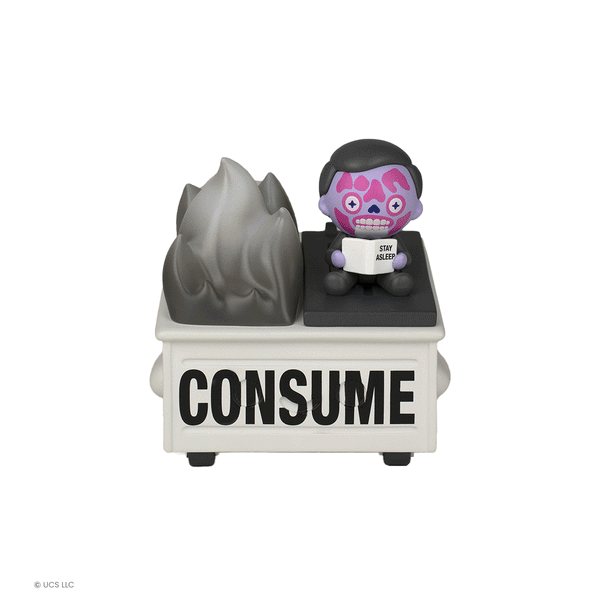 100% Soft x Mondo - THEY LIVE Dumpster Fire Vinyl Figure