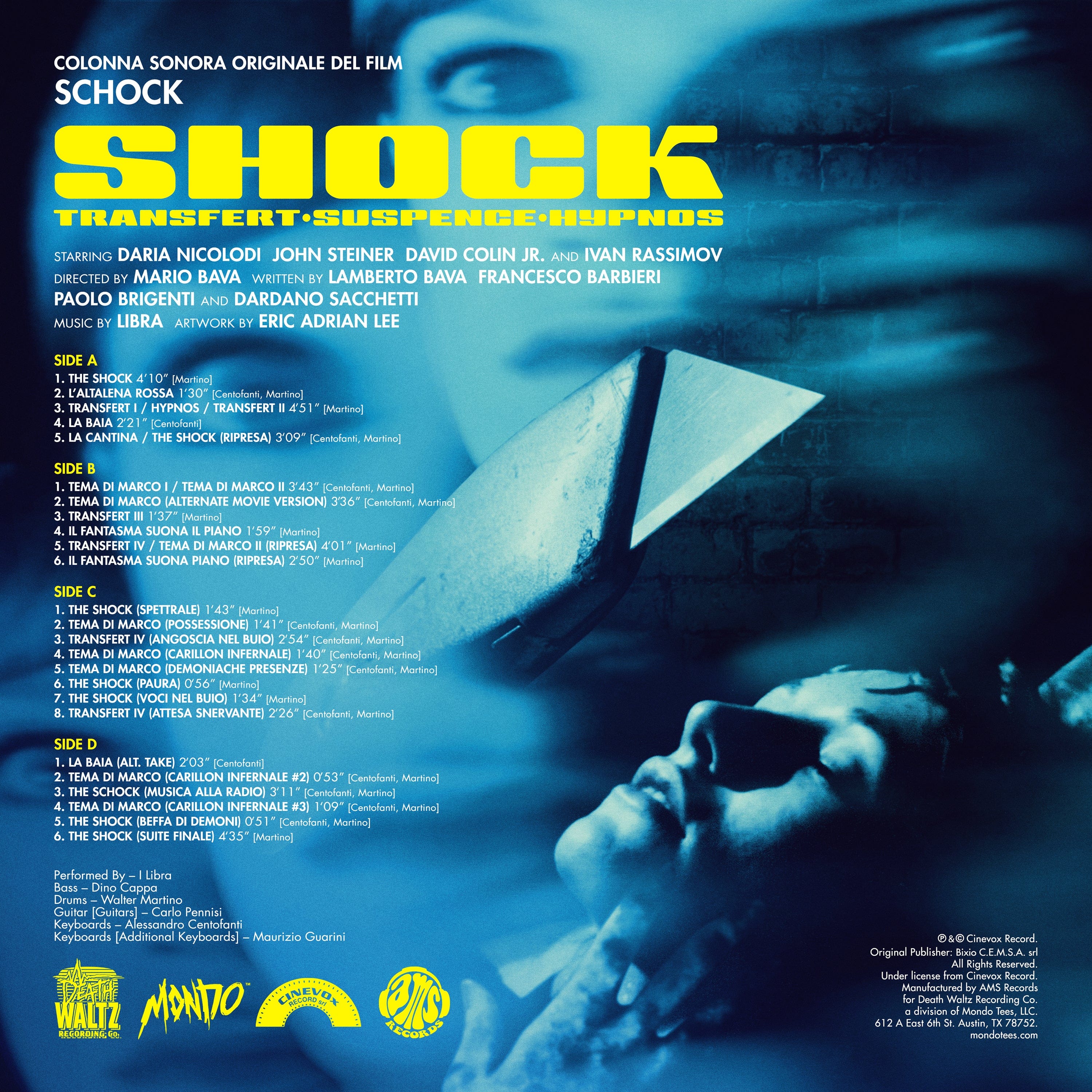 Shock – Original Motion Picture Soundtrack 2XLP – Mondo