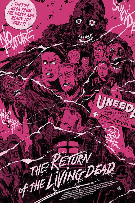 Return Of The Living Dead Variant Screenprinted Poster