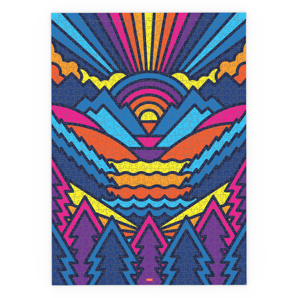 Thick Lines Valley 1000-Piece Puzzle