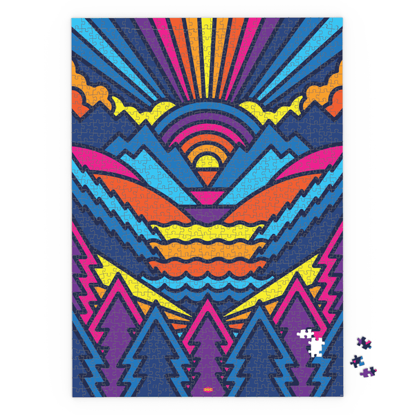 Thick Lines Valley 1000-Piece Puzzle