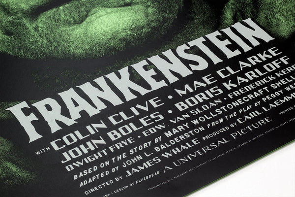 Frankenstein Screenprinted Poster