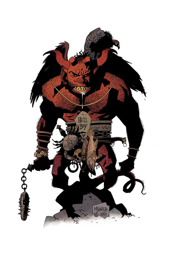 The First Hellboy Statue (Red Version)