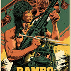 Nautilus x Mondo 04: Rambo: First Blood Part II Screenprinted Poster