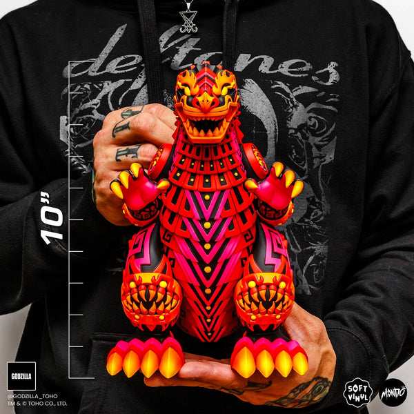 Godzilla - Vinyl Designer Figure by Urban Aztec - Burning Variant Timed Edition