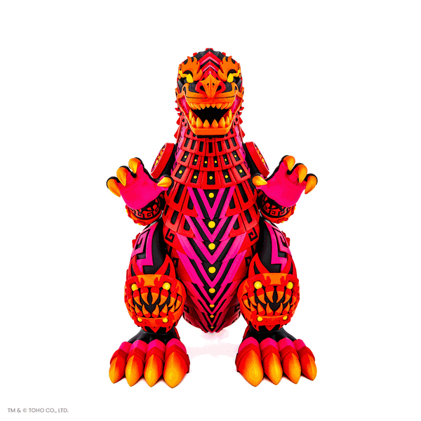 Godzilla - Vinyl Designer Figure by Urban Aztec - Burning Variant Timed Edition