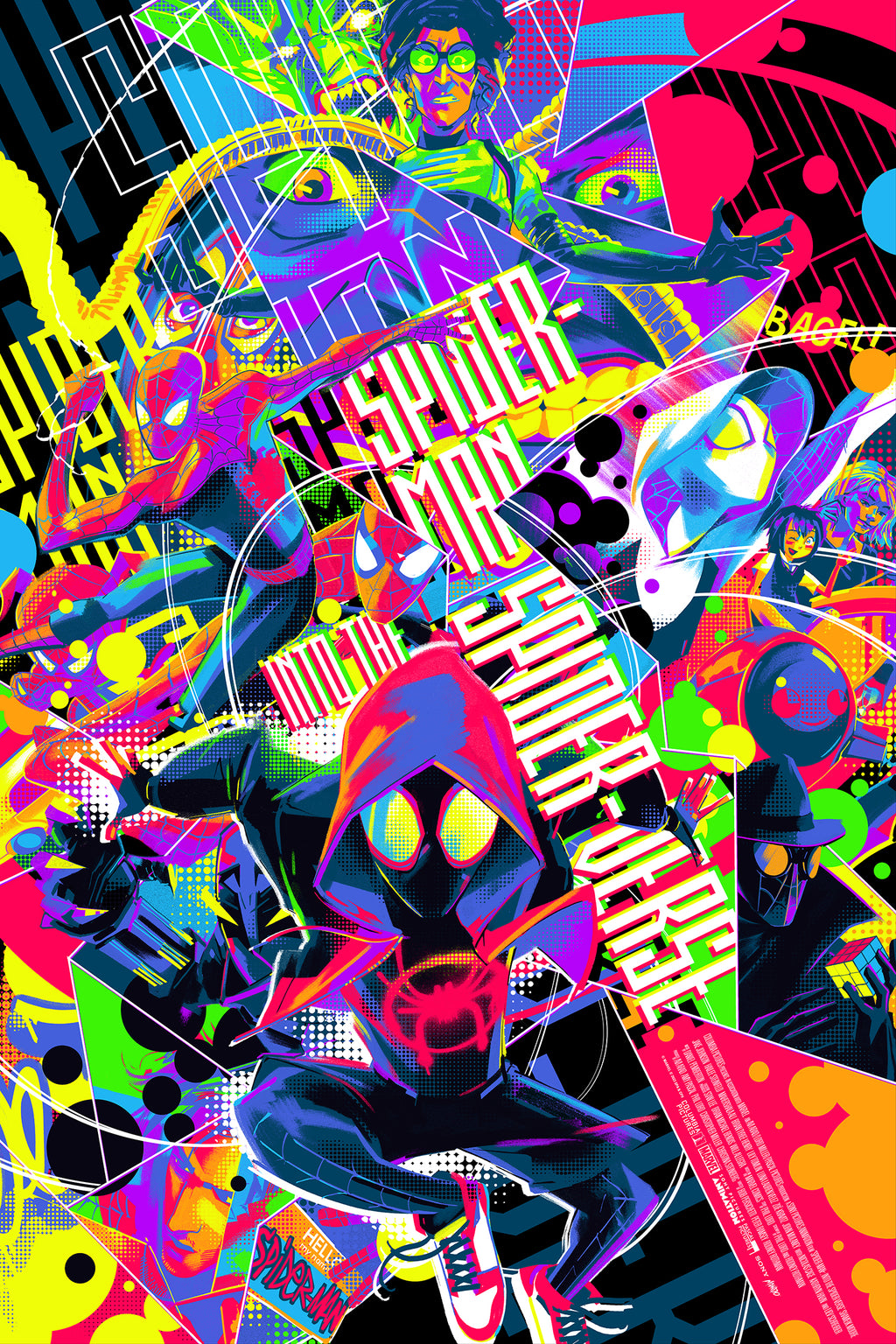 Spider Man Into The Spider Verse Timed Edition Poster Mondo spider-man-into-the-spider-verse-timed-edition-poster-mondo