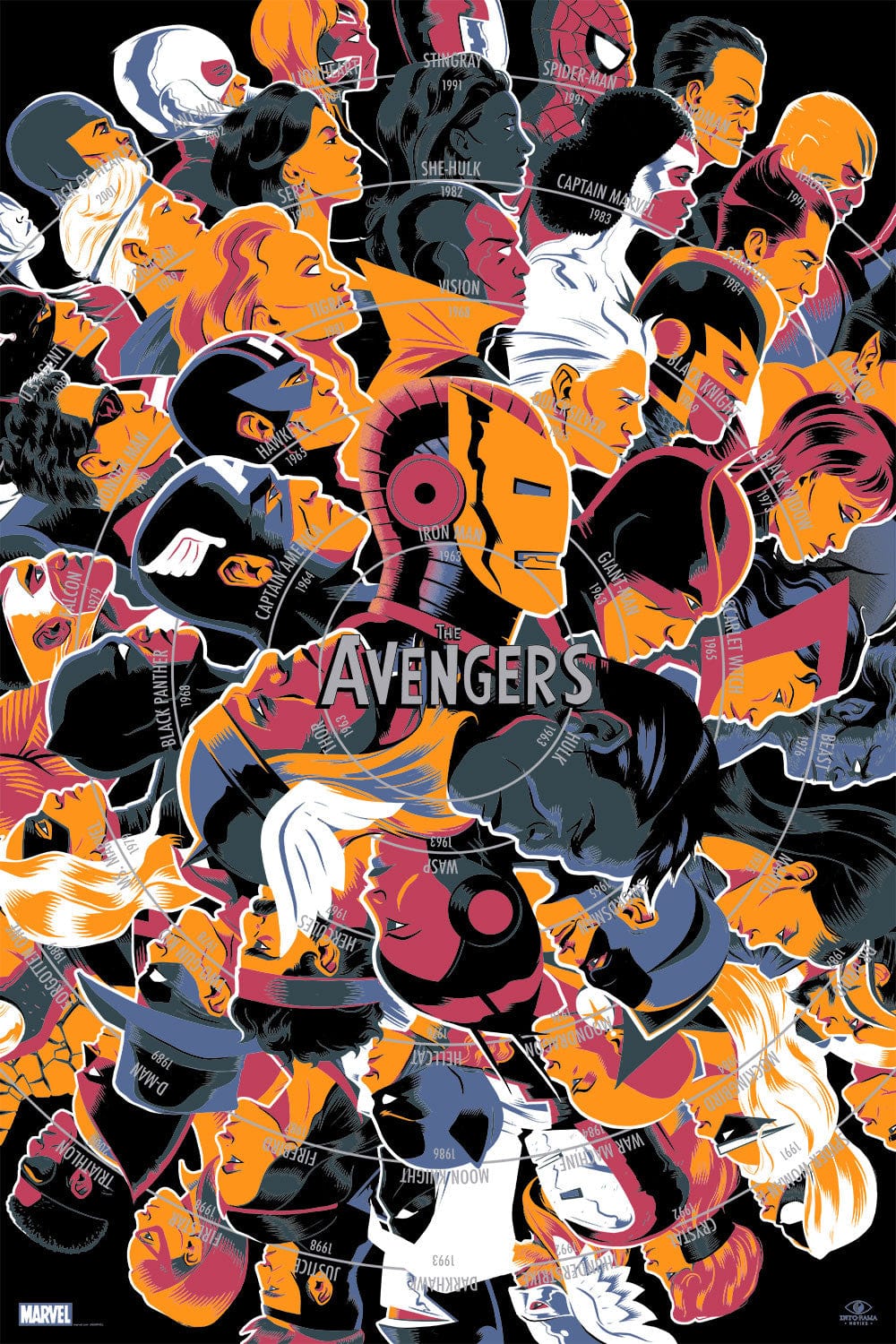 アベンジャーズ マーベル ポスター MONDO シルクスクリーン The