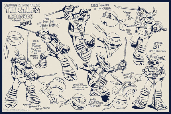 Teenage Mutant Ninja Turtles Character Concepts (Set of 4)