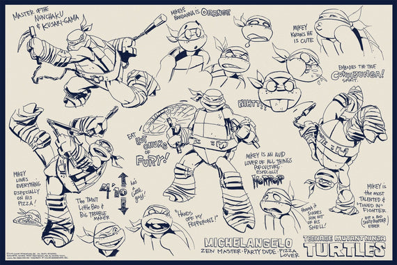 Teenage Mutant Ninja Turtles Character Concepts (Set of 4)