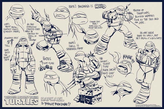 Teenage Mutant Ninja Turtles Character Concepts (Set of 4)