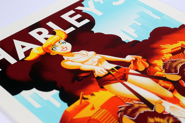 Harley's Holiday Screenprinted Poster