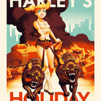 Harley's Holiday Screenprinted Poster