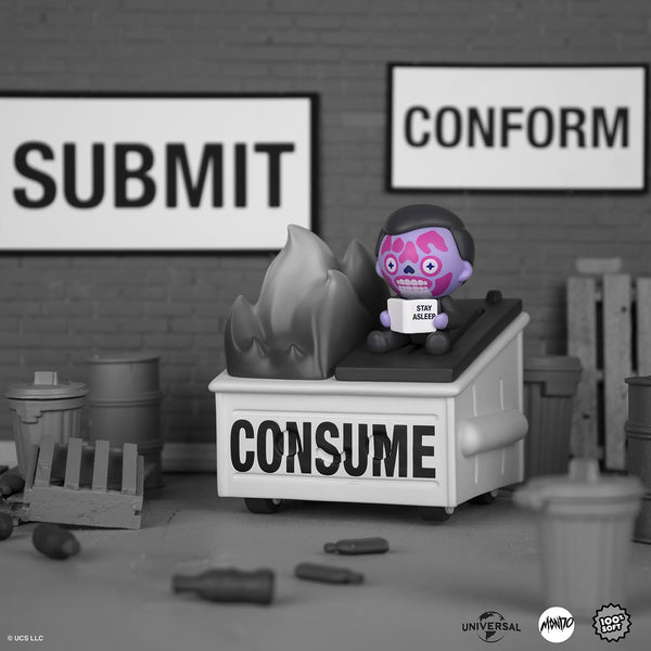 100% Soft x Mondo - THEY LIVE Dumpster Fire Vinyl Figure