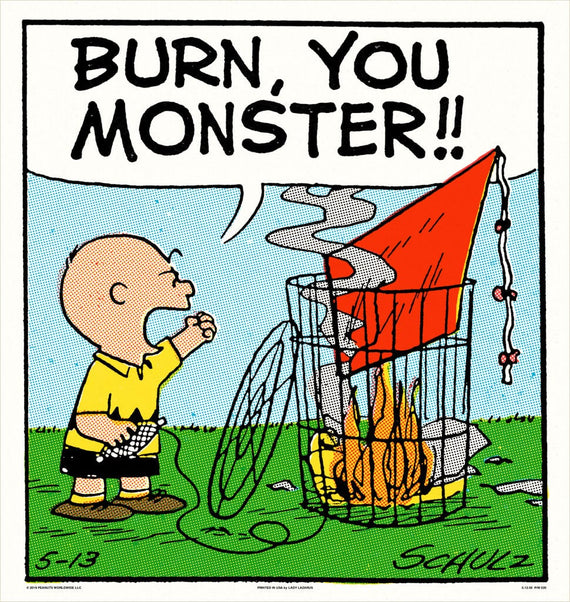 Peanuts Burn Monster Poster