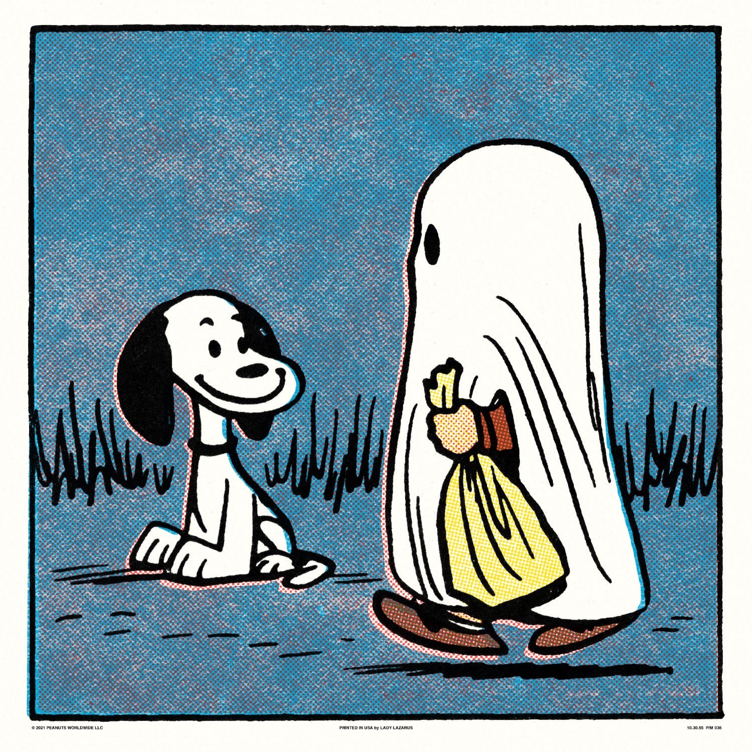 Peanuts Snoopy and Ghost Poster – Mondo