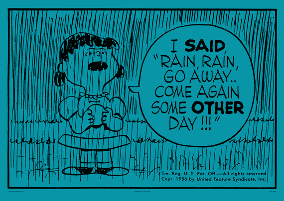 Peanuts Rain, Rain, Go Away Poster