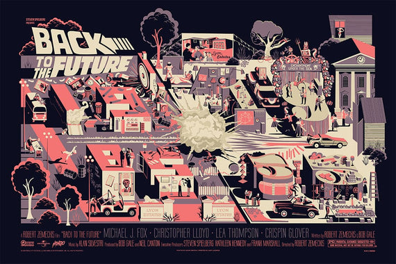 Back To The Future Variant Screenprinted Poster