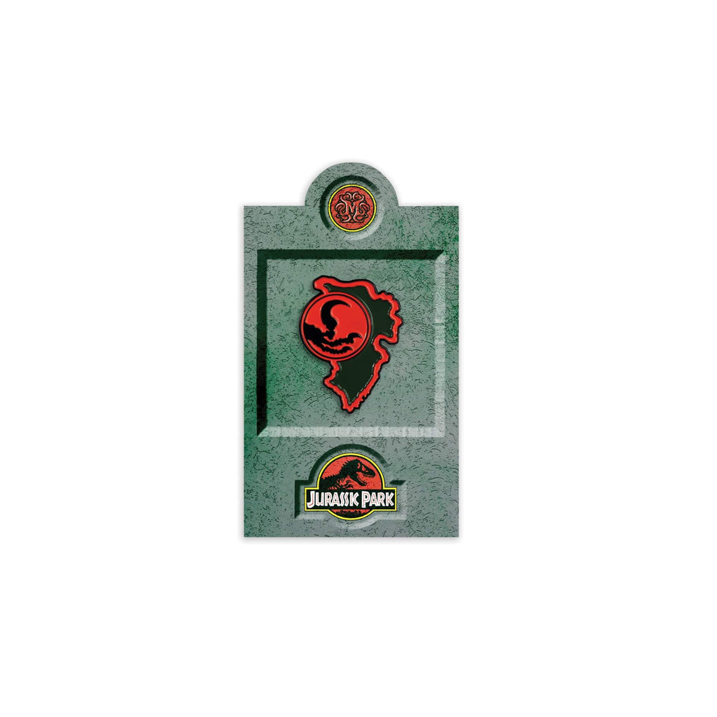 Jurassic Park – Velociraptor Paddock Sign Enamel Pin – Mondo