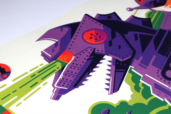 Terror Of Mechagodzilla Screenprinted Poster