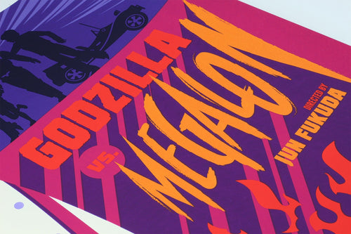 Godzilla Vs Megalon Screenprinted Poster