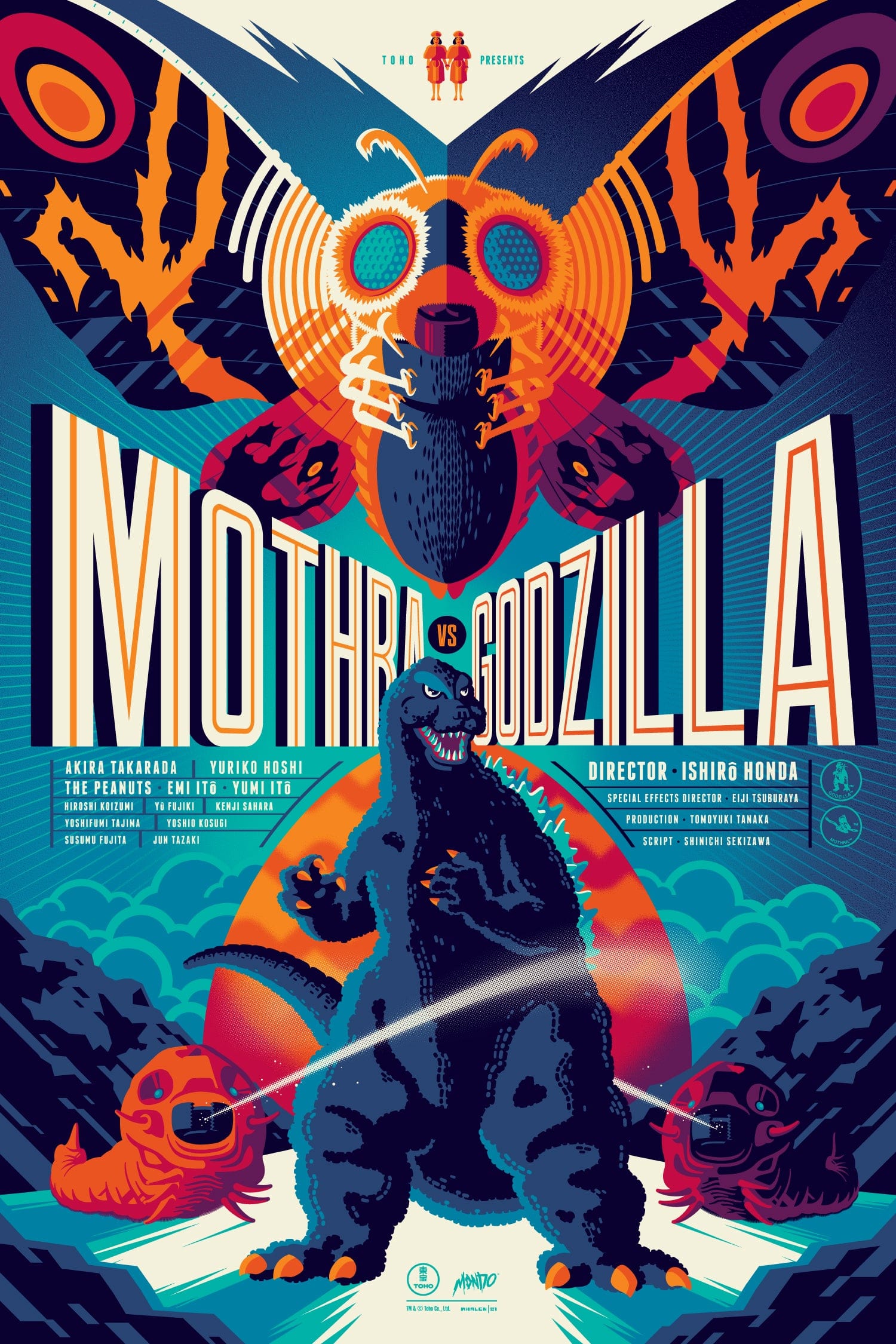 monsters vs godzilla Mothra Vs. Godzilla Poster – Mondo