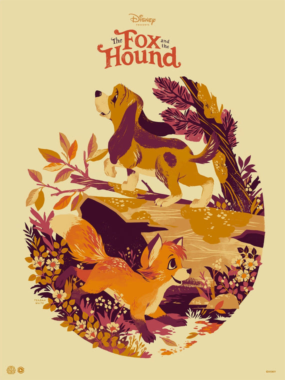 Mondo X Cyclops Print Works Print #10: The Fox and The Hound (Variant)
