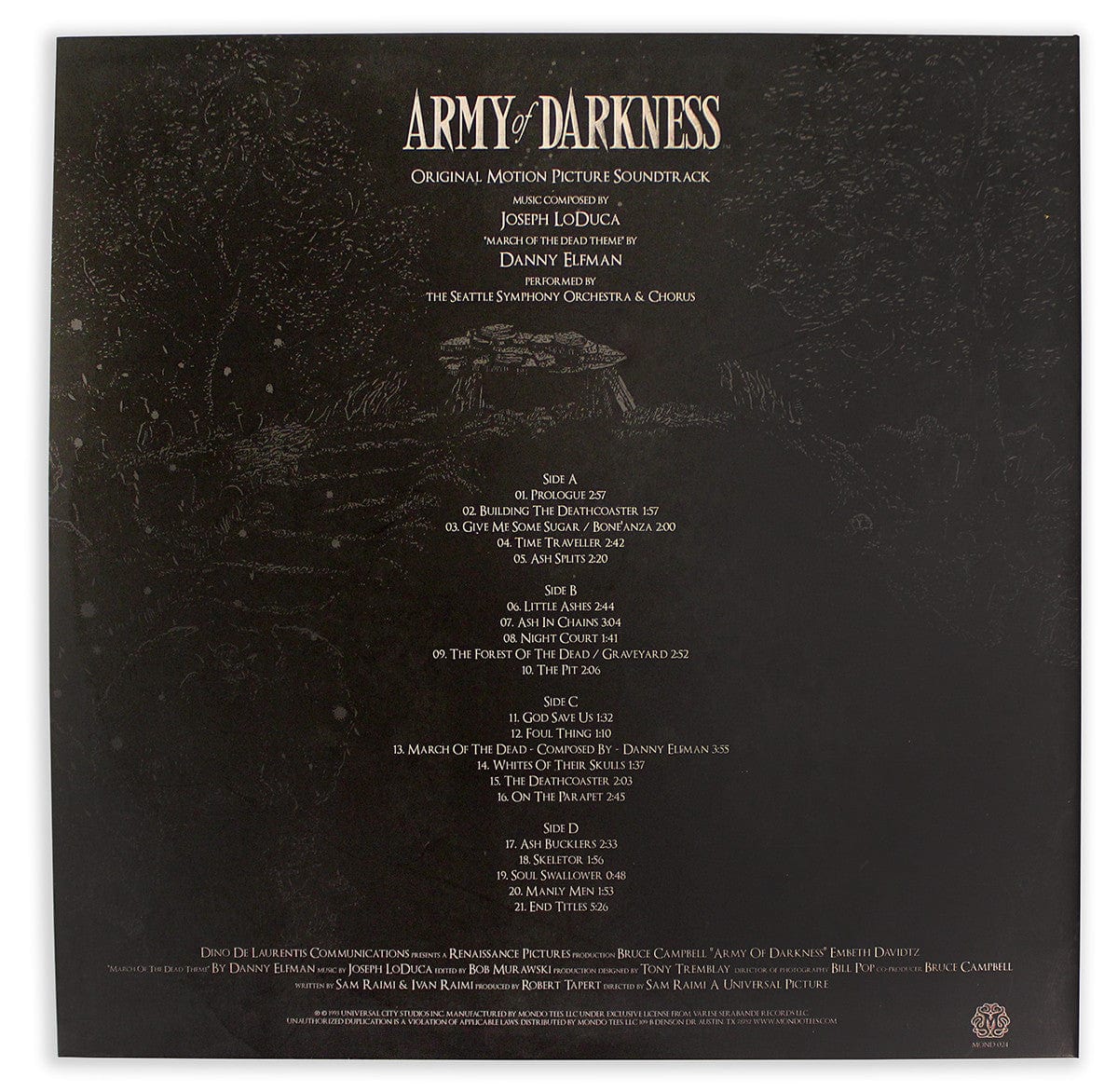 Army of Darkness vinyl popular LP Mondo. 2xLP Black Vinyl