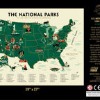 U.S. National Parks Map 1000-Piece Puzzle