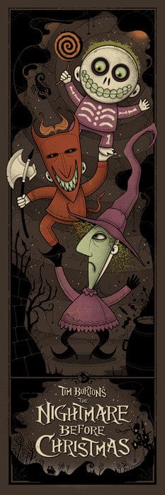 The Nightmare Before Christmas Lock Shock and Barrel   Variant Graham Erwin poster