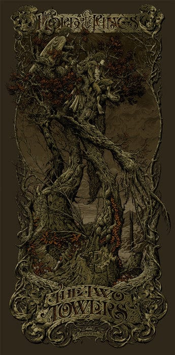 The Lord of the Rings The Two Towers Variant Aaron Horkey poster