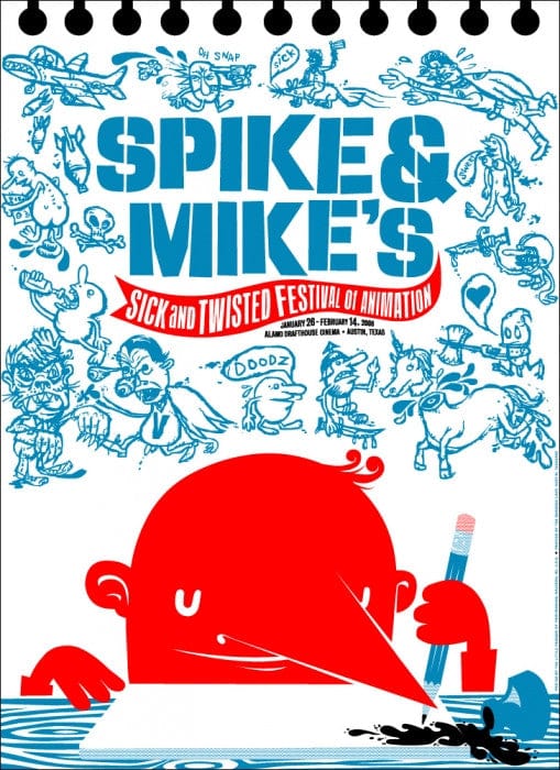 Spike And Mikes Sick And Twisted Festival Of Animation Little Friends Of Print Making poster