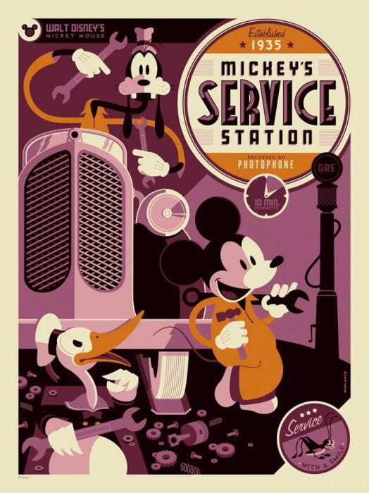 Mickeys Service Station Tom Whalen poster