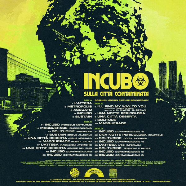 Nightmare City (Incubo Sulla Città Contaminata) Original Soundtrack 2XLP