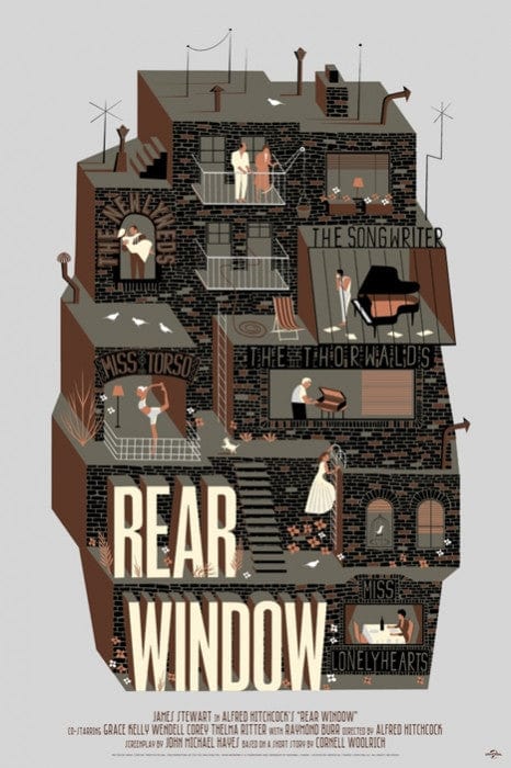 Rear Window Variant Adam Simpson poster