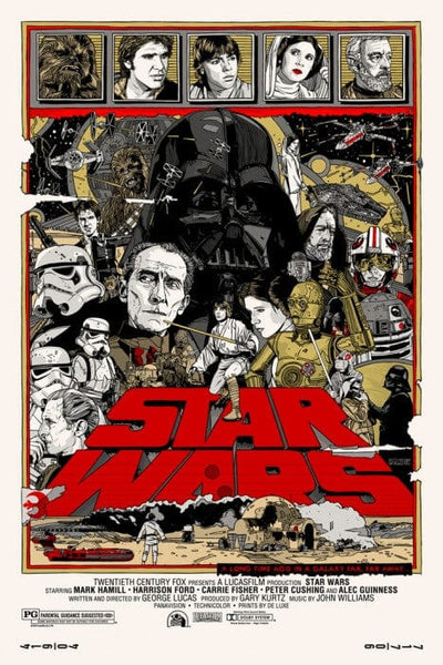 スターウォーズ ポスター bottleneck gallery mondo Star Wars The Force Awakens Adam Relf silkscreen poster