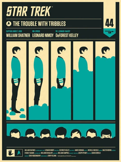 The Trouble With Tribbles  Spock Olly Moss poster