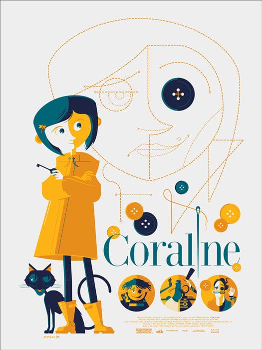 Coraline Tom Whalen poster